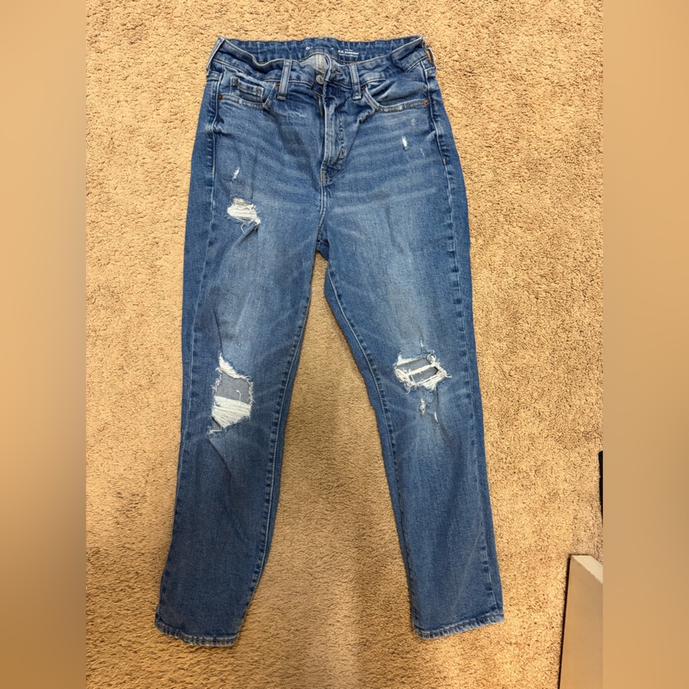 Old Navy Women's Distressed Blue Jeans